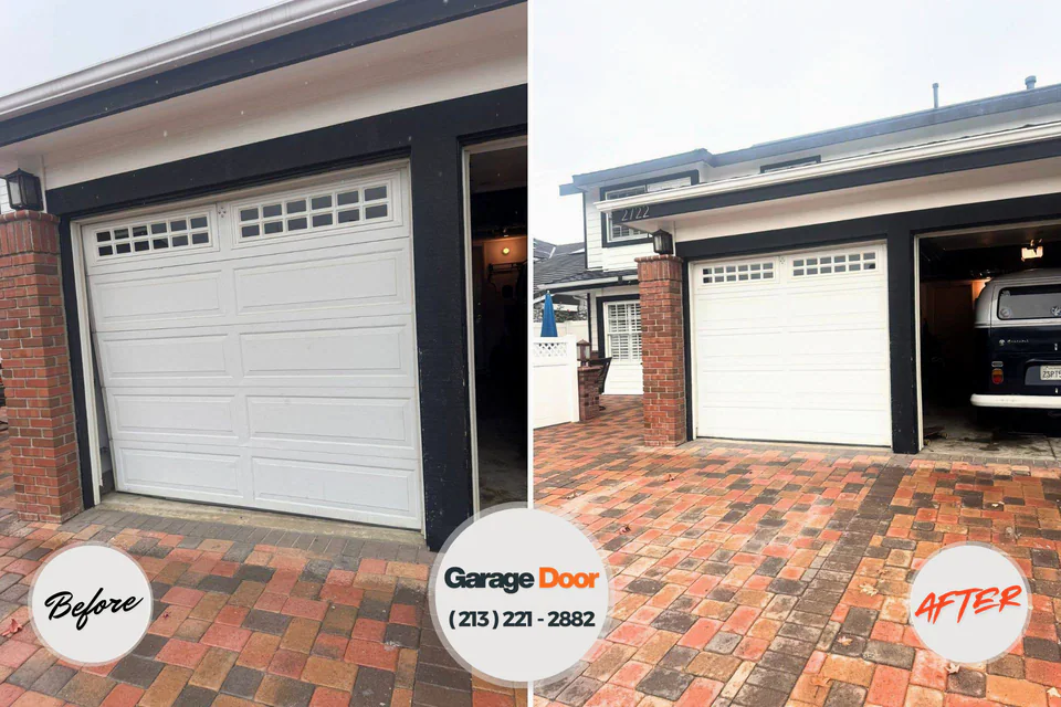 Before and after: garage door repair 45240